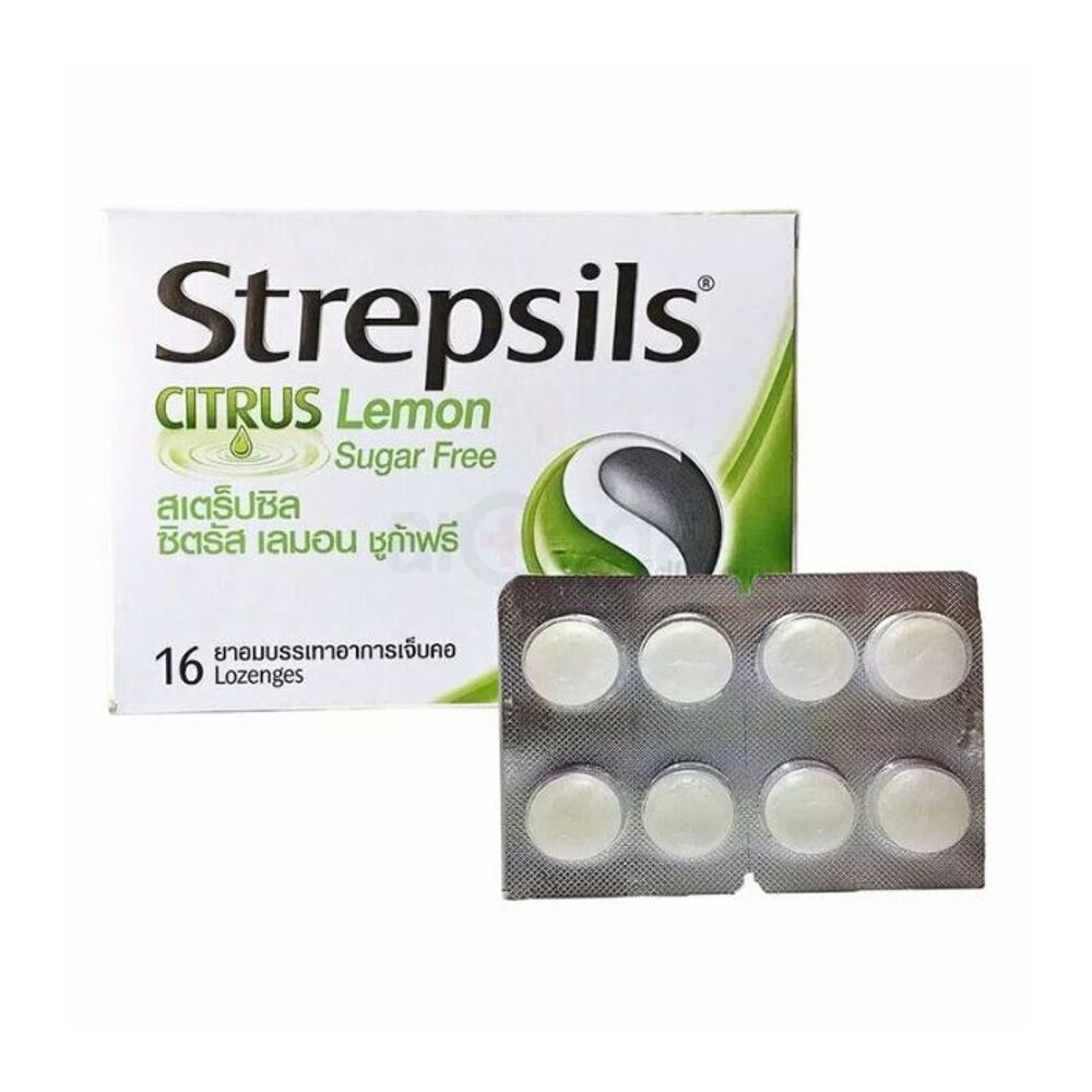 Strepsils Citrus Lemon Sugar Free Lozenges 16pcs  