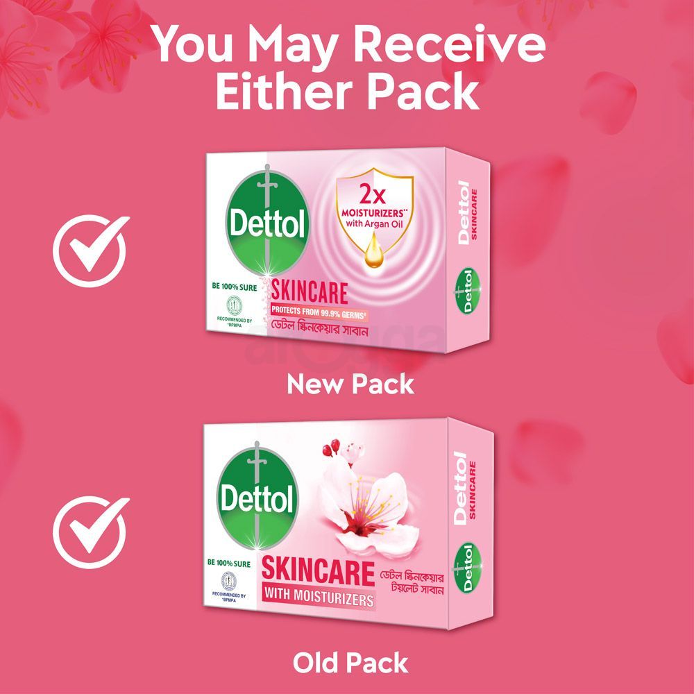 Dettol Soap Skincare 75gm Bathing Bar, Soap with Moisturizers  