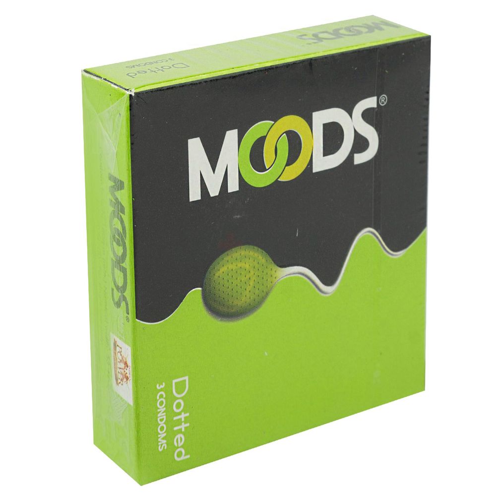Moods Condoms Dotted (Green) 3's Pack  
