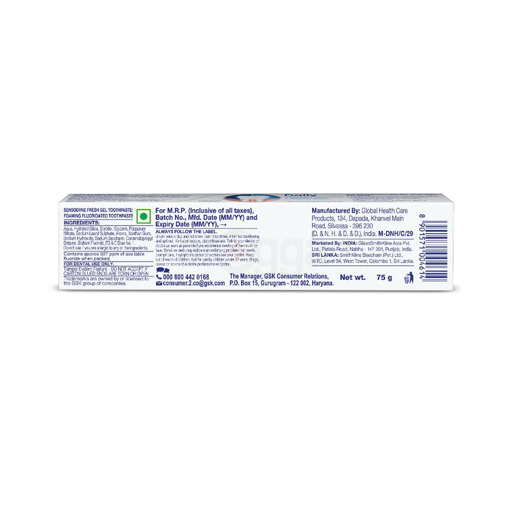 Sensodyne Fresh Gel Toothpaste 75g  