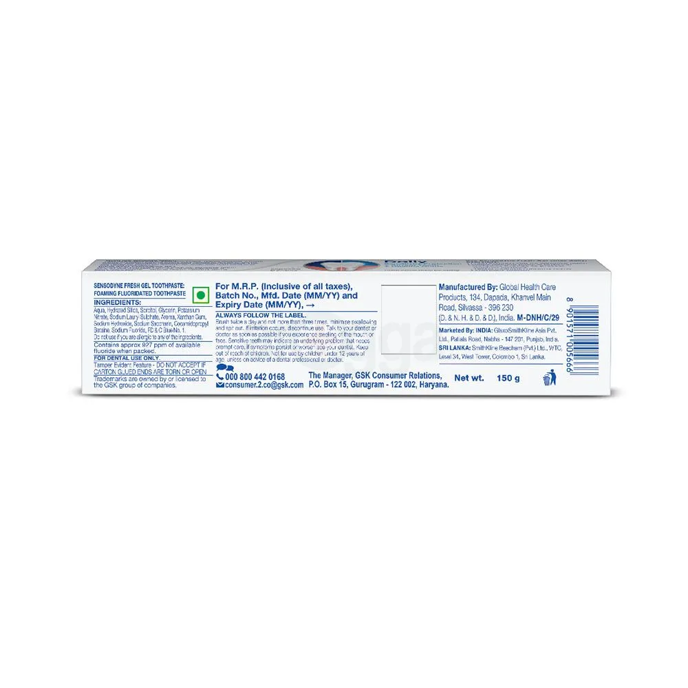 Sensodyne Fresh Gel Toothpaste 150g  