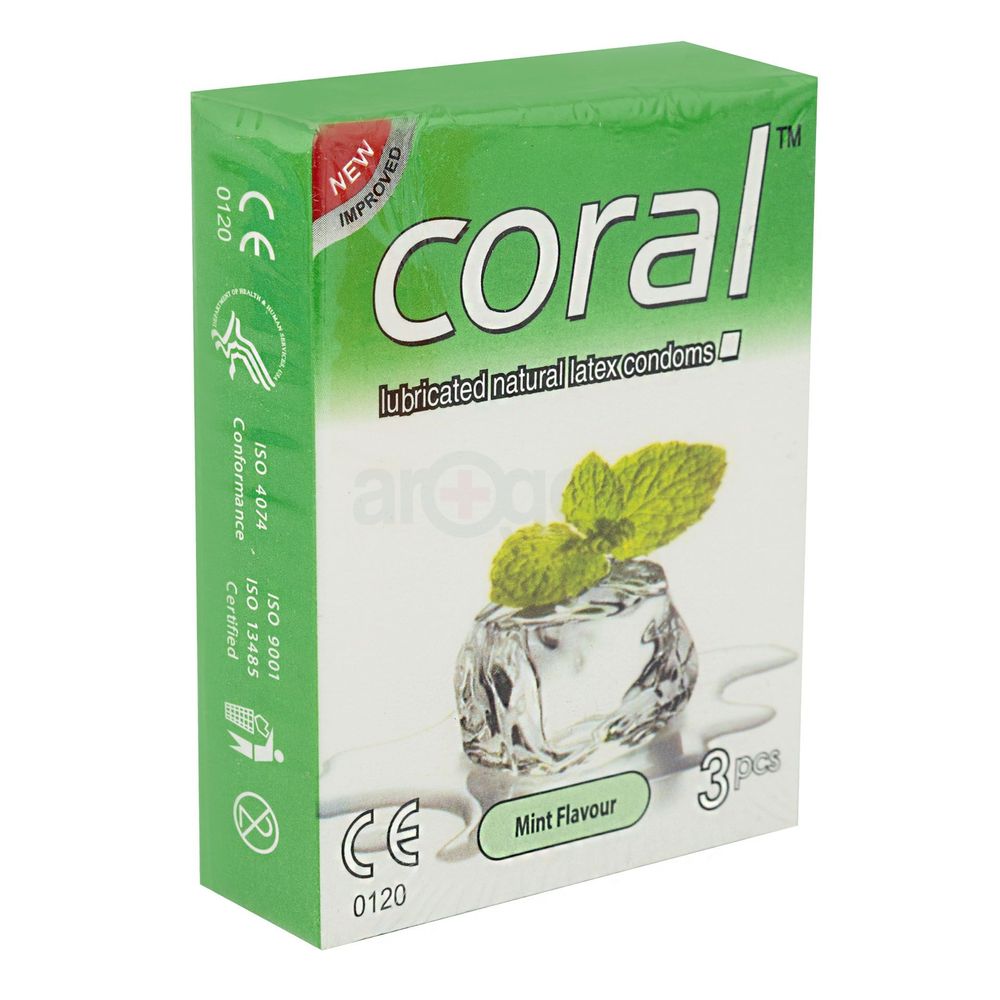 Coral Condom Mint Flavour 3's Pack  
