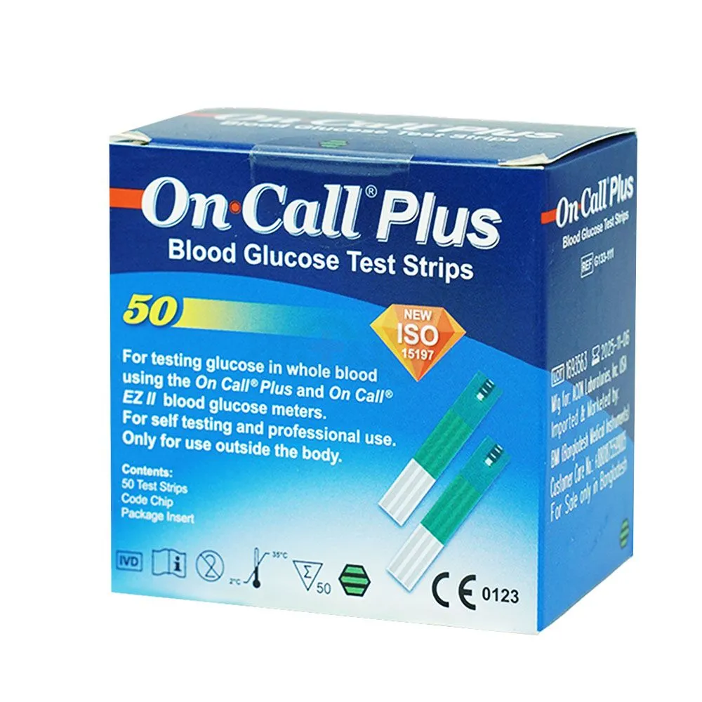 OnCall Plus Blood Glucose Test Strip 25's Pack  