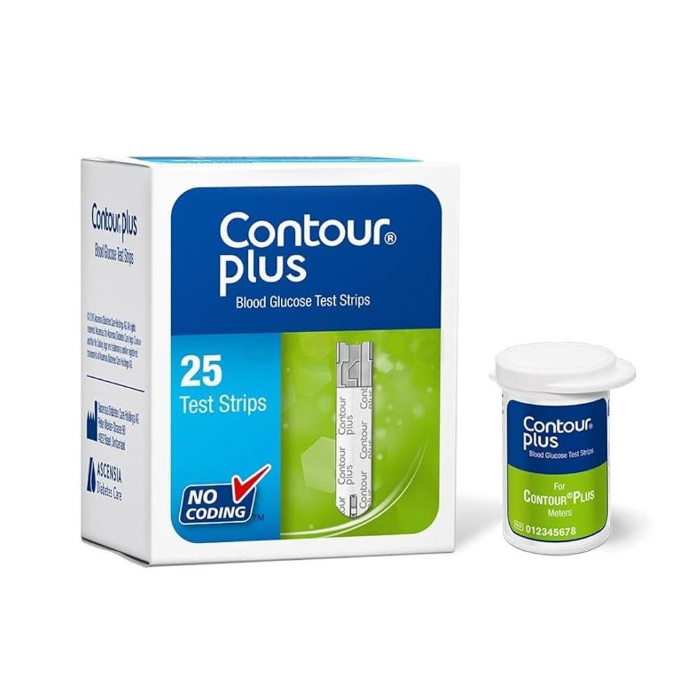 Contour Plus Blood Glucose Strip 25's Pack  