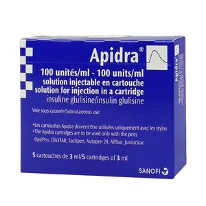 Apidra Cartidge 100IU/ml Injection