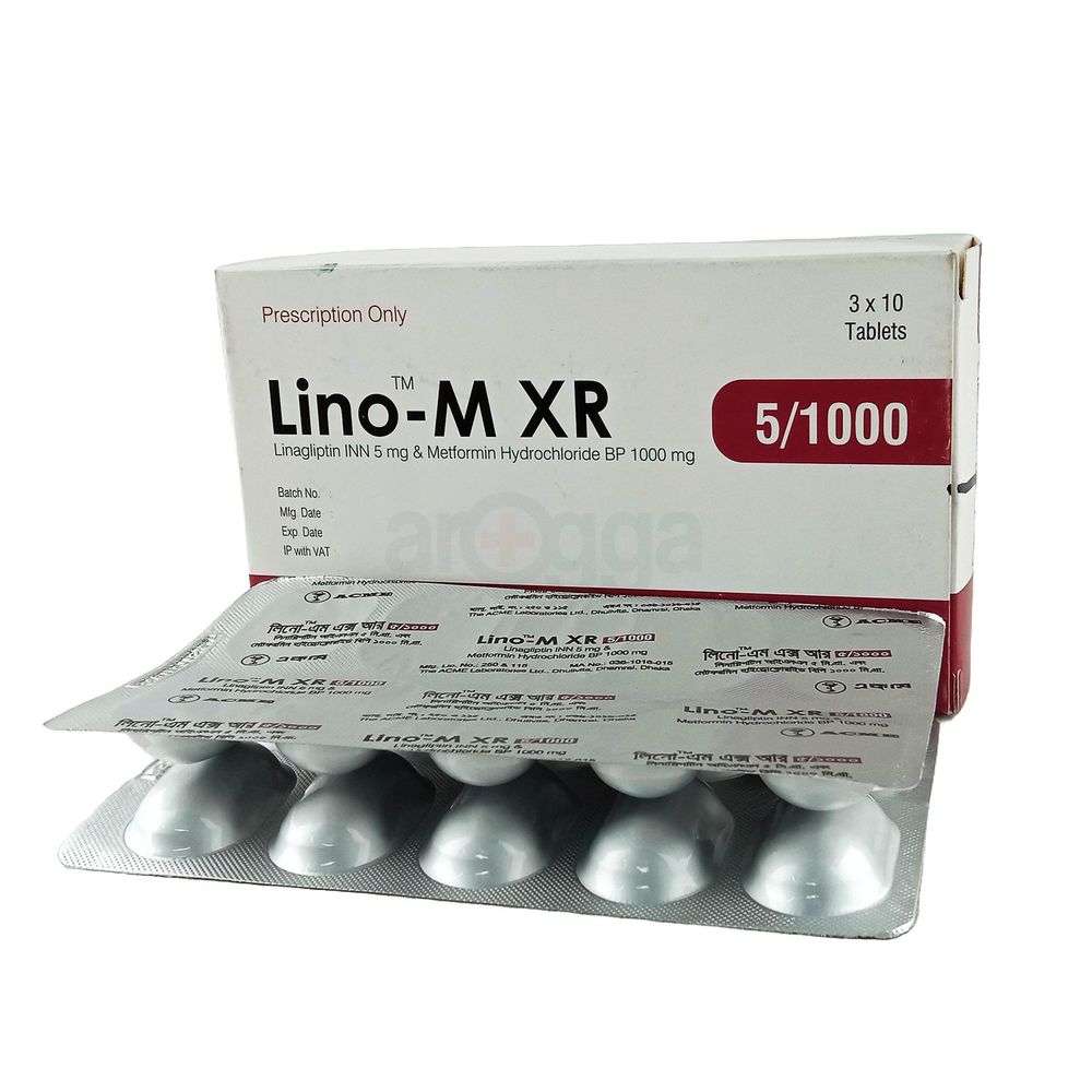 Lino-M XR 1000 5mg+1000mg Tablet