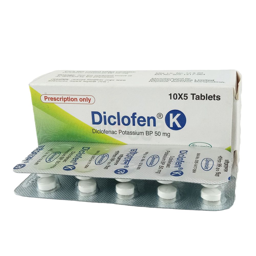 Diclofen K 50mg Tablet