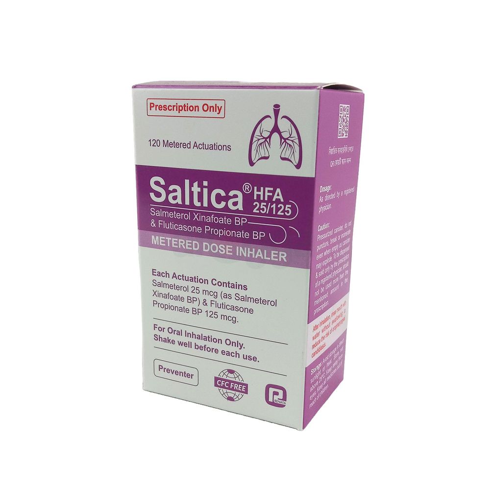 Saltica 25/125 HFA 25mcg+125mcg Inhaler