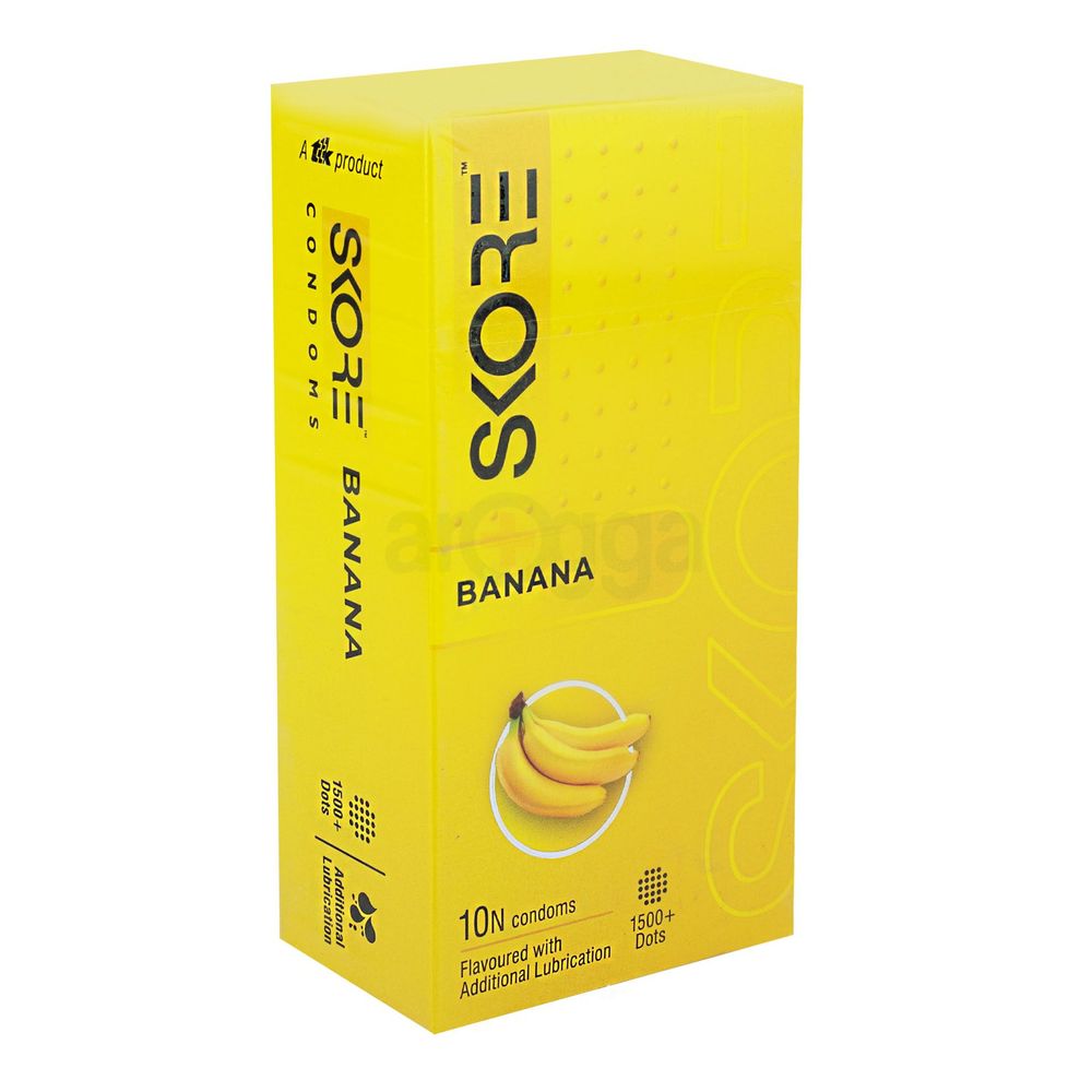 Skore Banana 1500+ Dots Condoms 10's Pack  