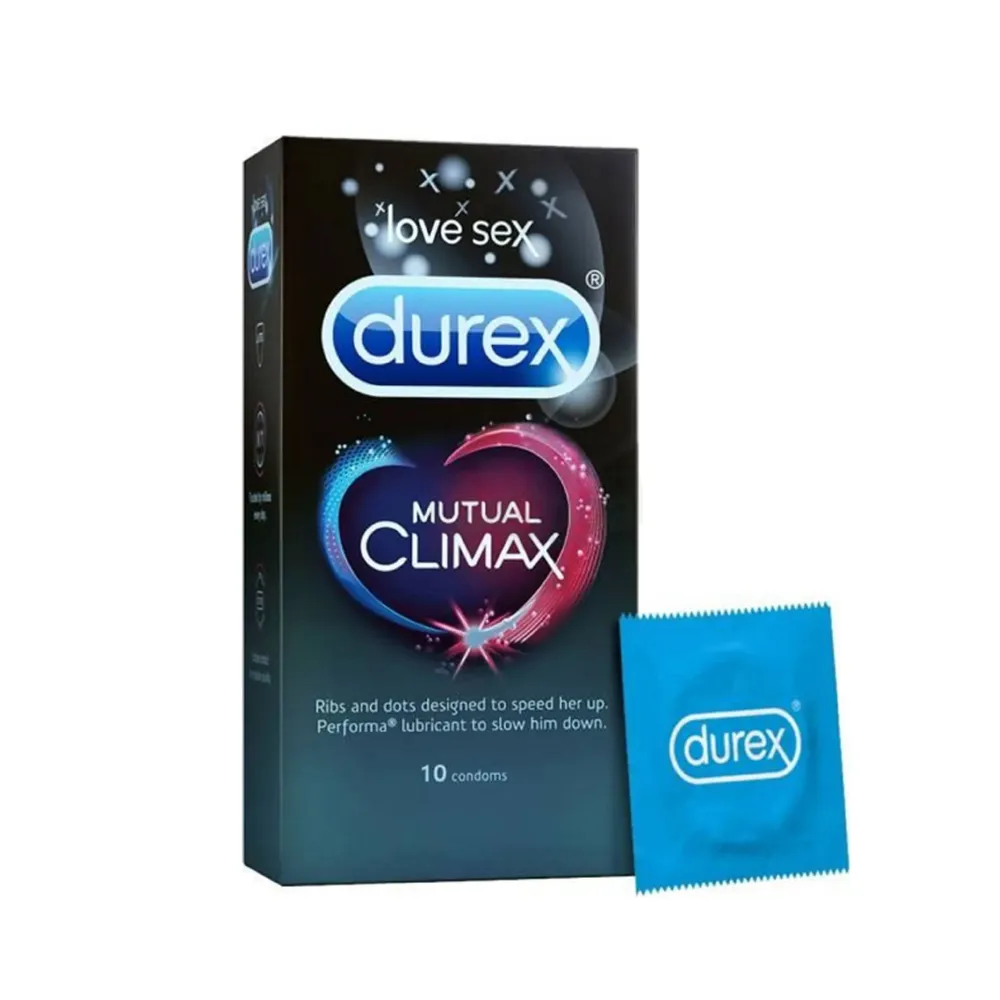 Durex Mutual Climax Dotted and Ribbed Condom - 10Pcs Pack(India)  
