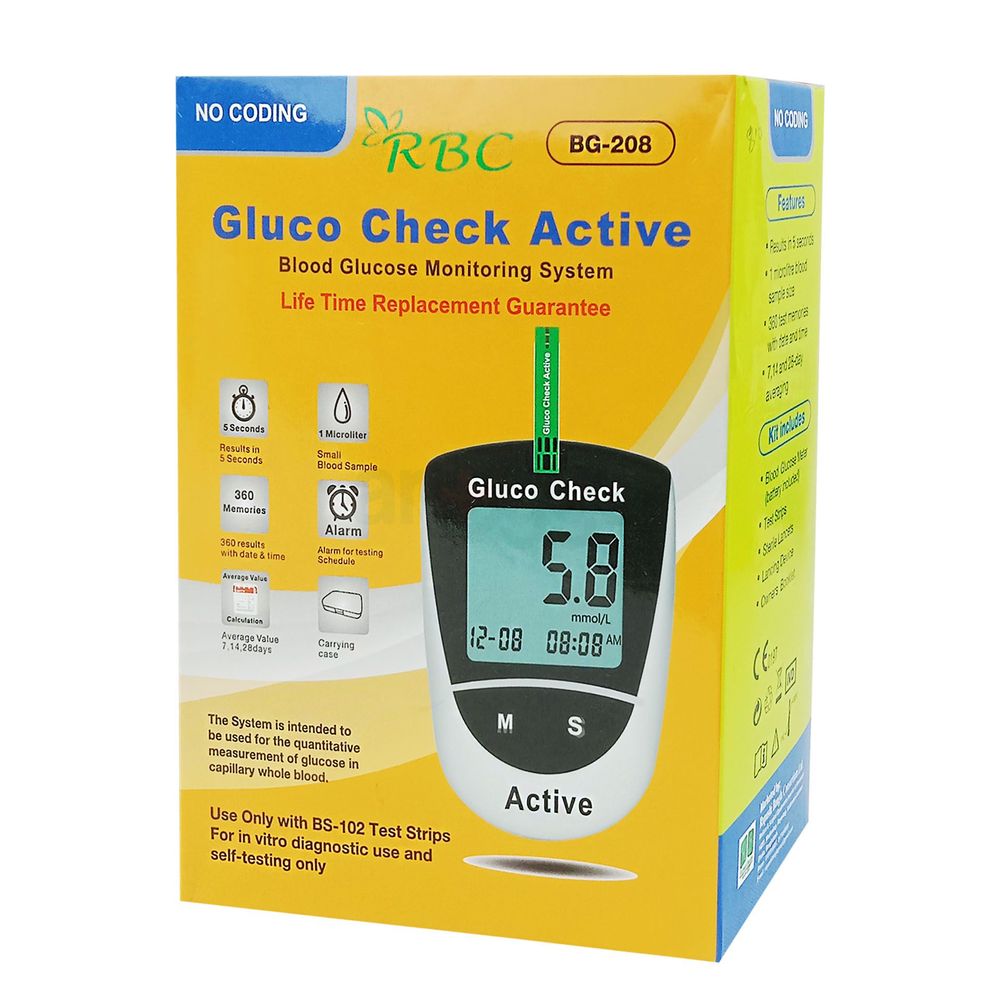 Gluco Check Active Blood Glucose Monitoring System  