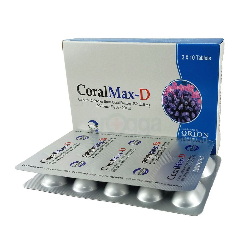 CoralMax-D 500mg+200IU Tablet