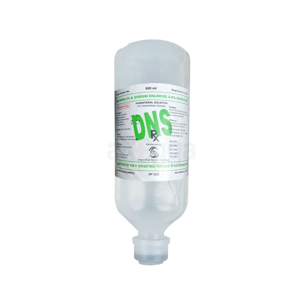 DNS IV 500ml (OSL) 0.9%+5% Injection