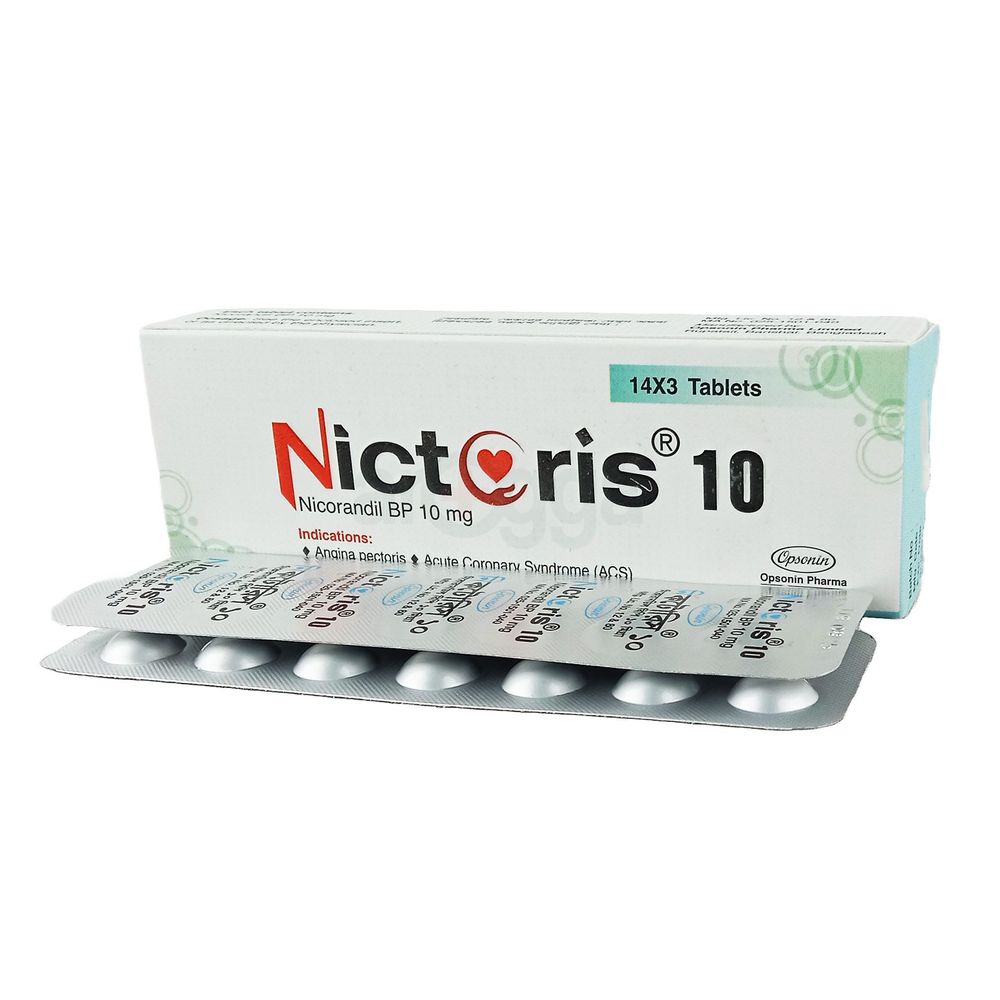 Nictoris 10mg Tablet - Arogga Online Pharmacy