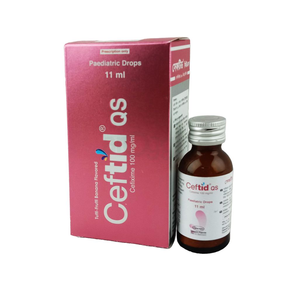 Ceftid QS Pediatric Drops 100mg/5ml Powder for Suspension