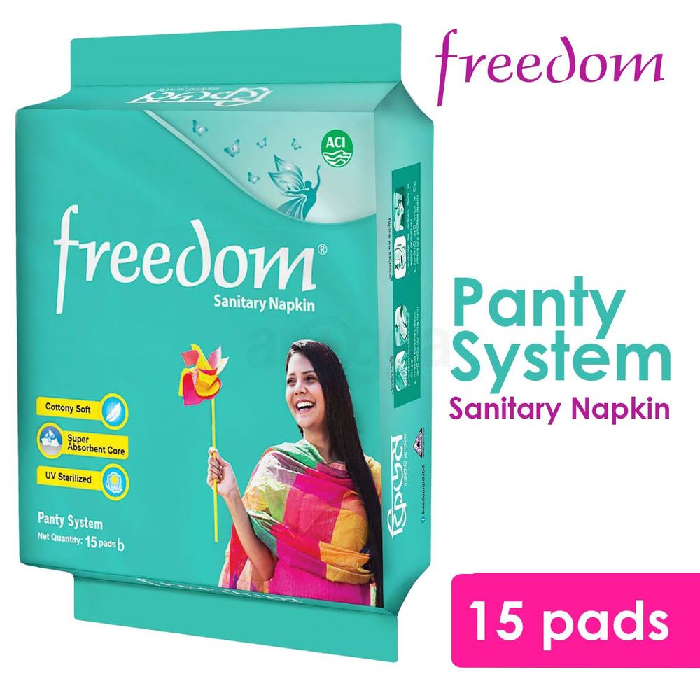 Freedom Sanitary Napkin Panty 15 Pads  