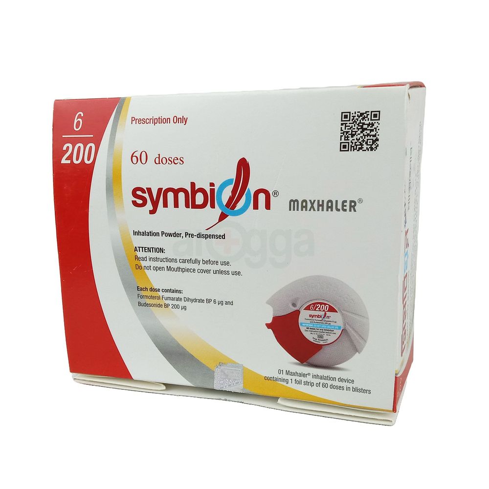 Symbion 6/200 Maxhelar 200mcg+6mcg/puff Maxhaler