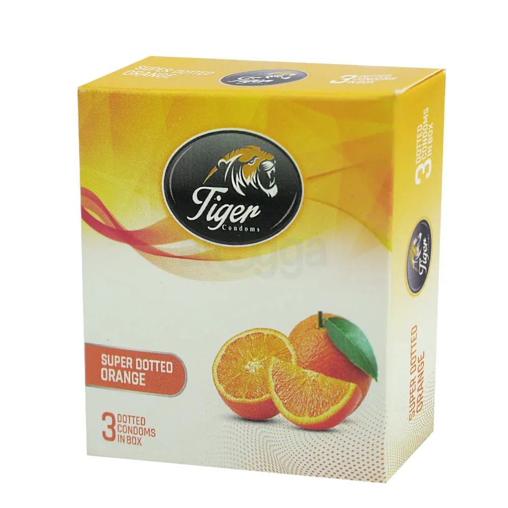 Tiger Super Dotted Orange Flavored Condom 3's Pack  