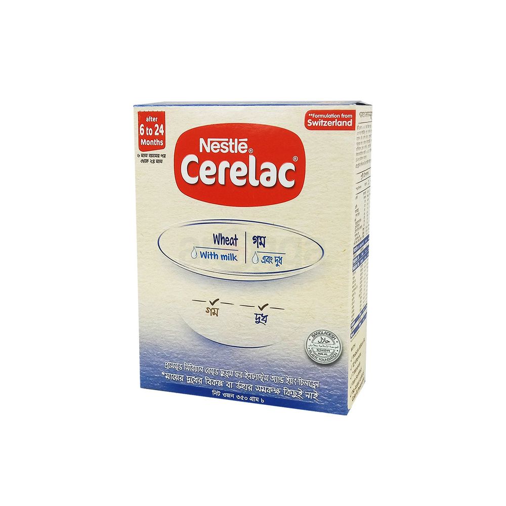 Nestlé Cerelac Wheat With Milk Baby Food BIB (6+24 Months)-350gm  