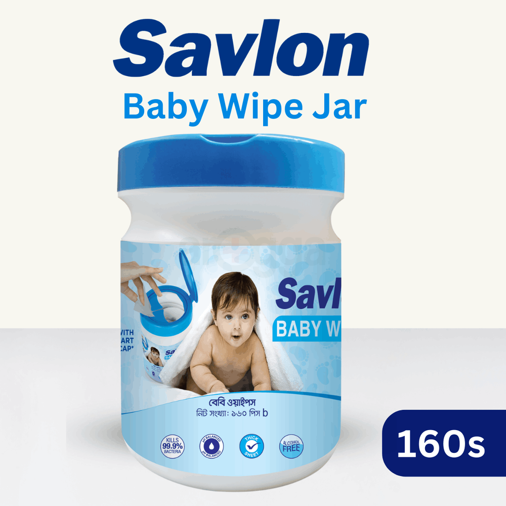 Savlon Baby Wipes Jar 160pcs  