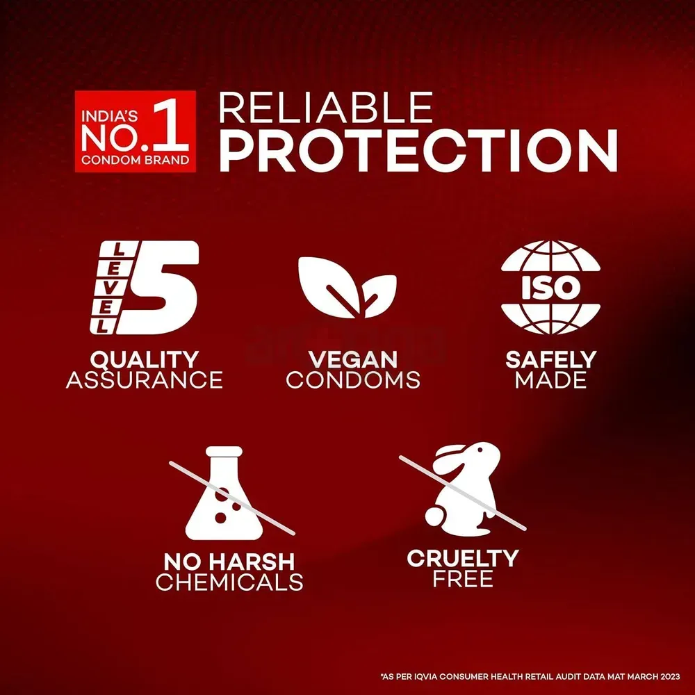 Manforce Xotic Strawberry Flavoured 1500 Dots Condom - 10Pcs Pack  