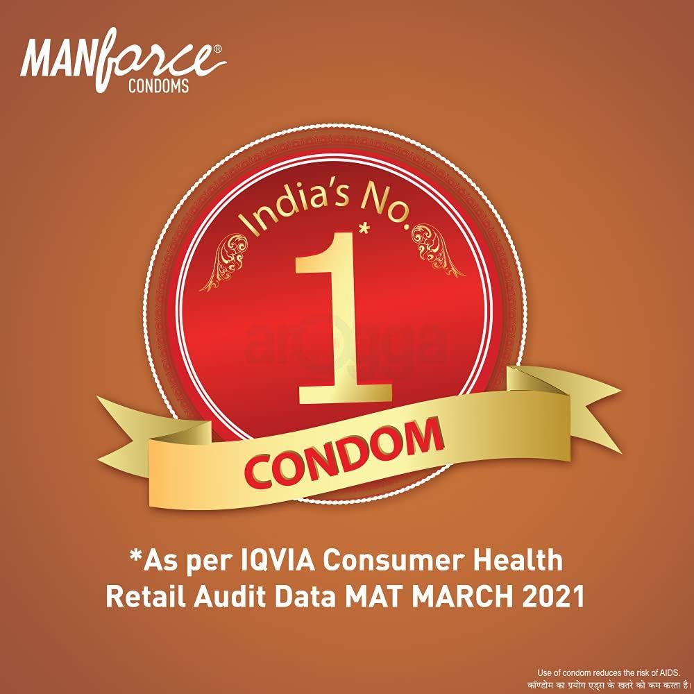 Manforce Cocktail with Dotted Rings Hazelnut & Chocolate Condom - 10Pcs Pack  