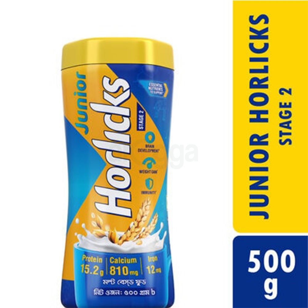 Junior Horlicks Health and Nutrition Drink Container 500g Stage -2  