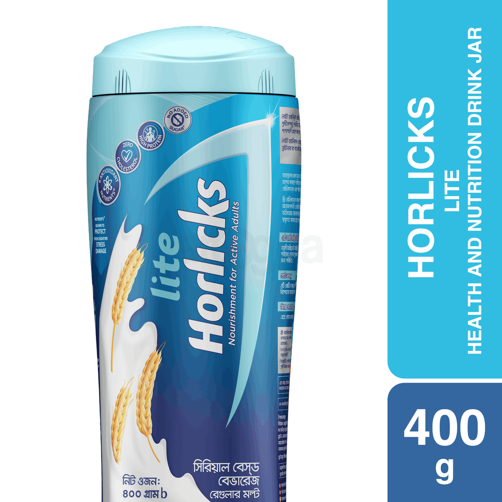 Horlicks Lite Health and Nutrition Drink Jar 400g  