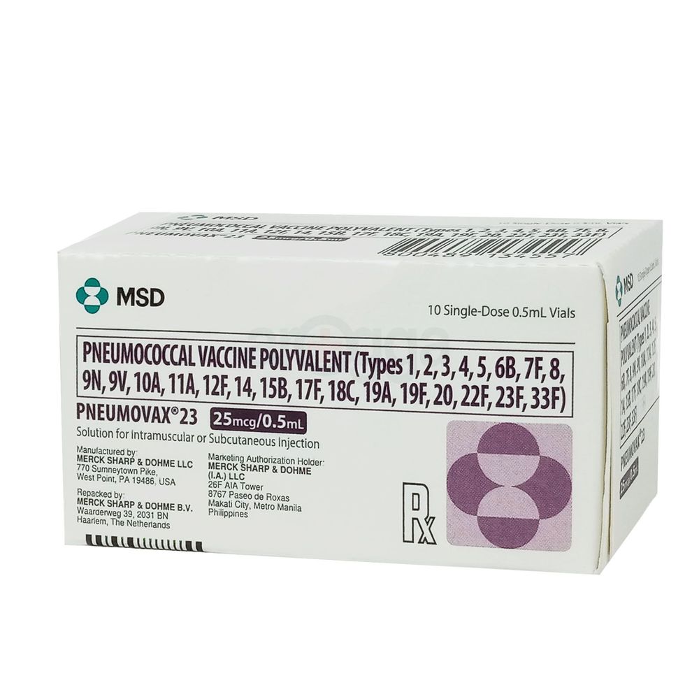 Pneumovax 23 25mcg/0.5ml Injection