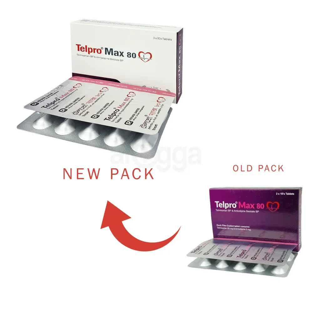 Telpro Max 80/5 price in Bangladesh | Arogga Online Pharmacy