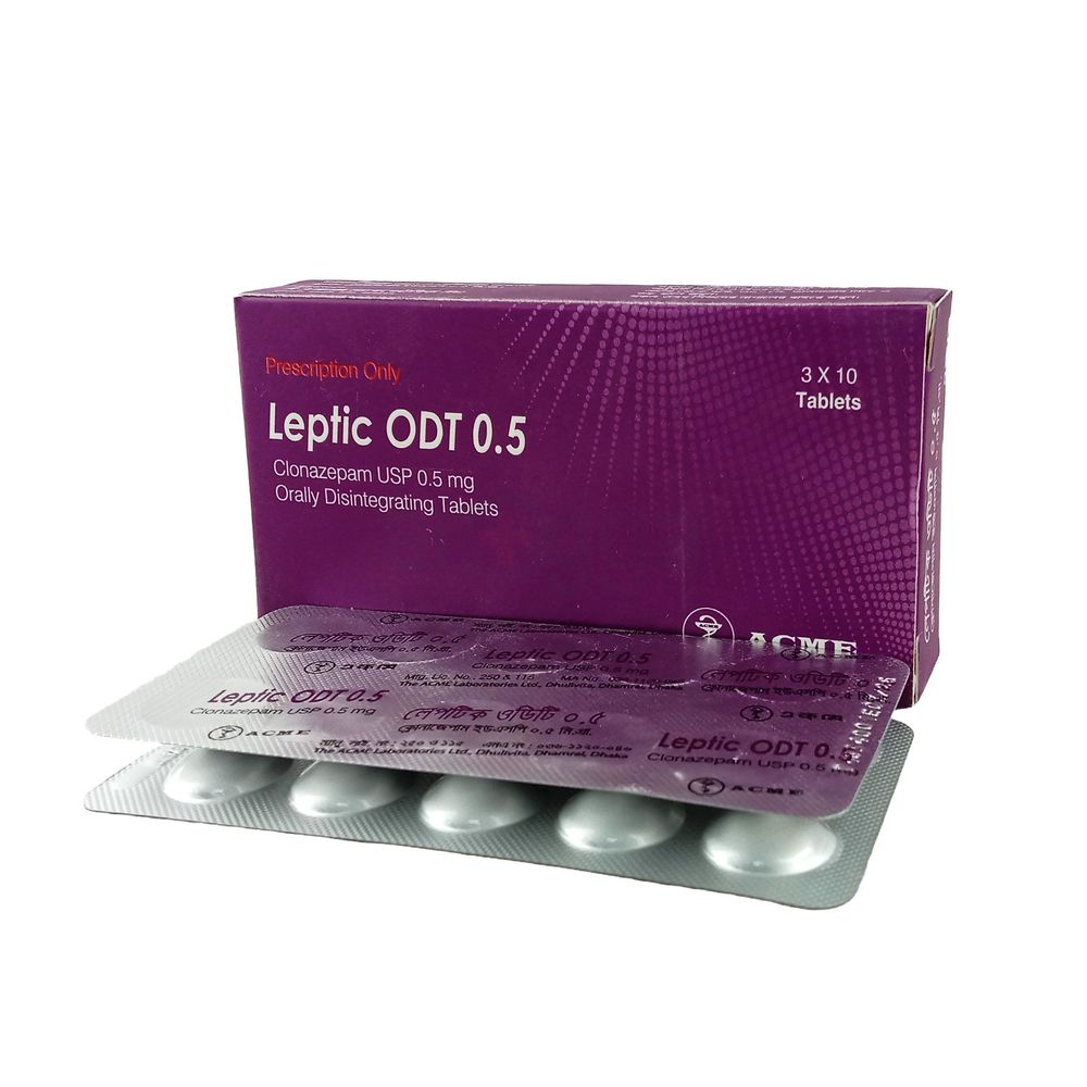 Leptic ODT 0.5 0.5mg Tablet