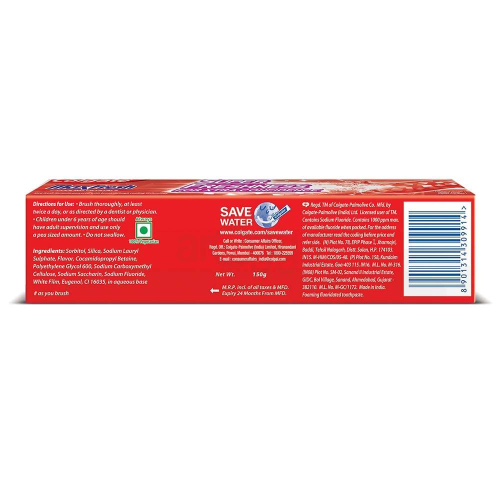 Colgate Max Fresh Red Gel Toothpaste 150g  