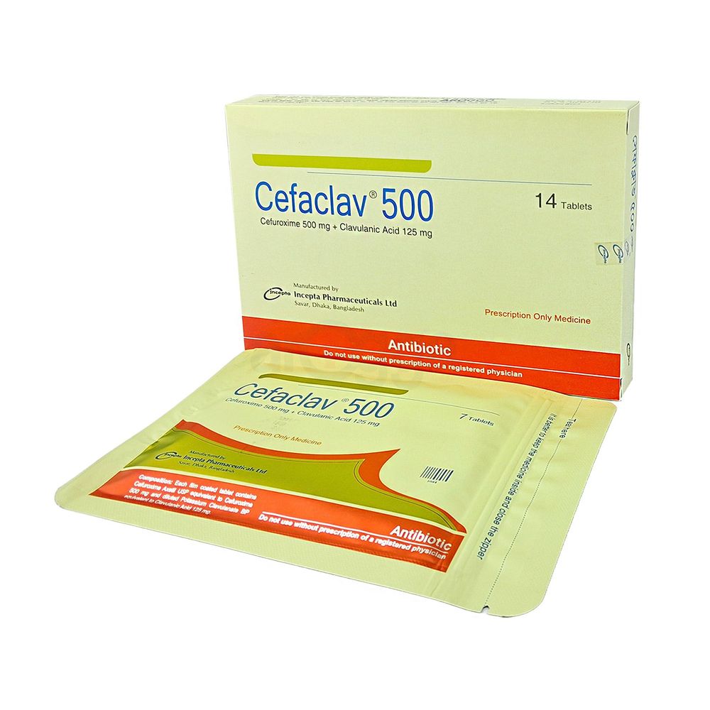 Cefaclav 500mg+125mg Tablet