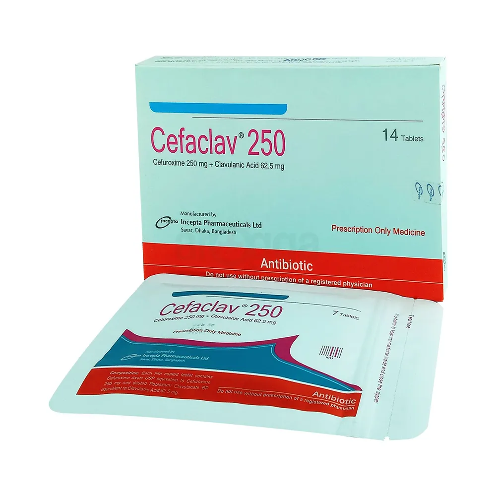 Cefaclav 250mg+62.5mg Tablet