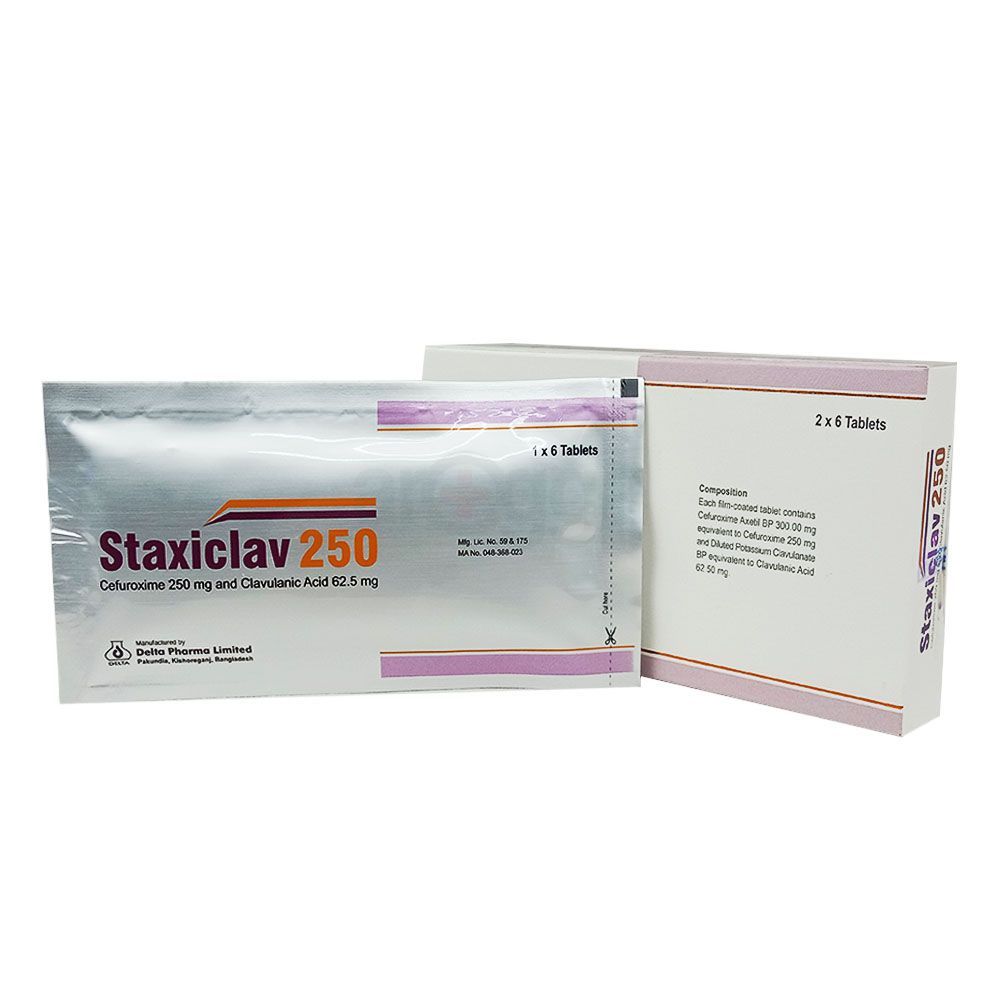 Staxiclav 250mg+62.5mg Tablet