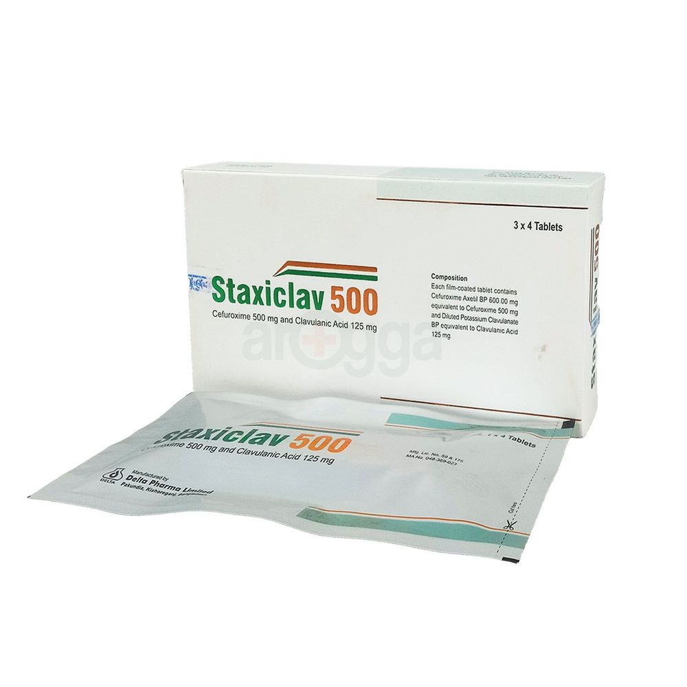 Staxiclav 500mg+125mg Tablet