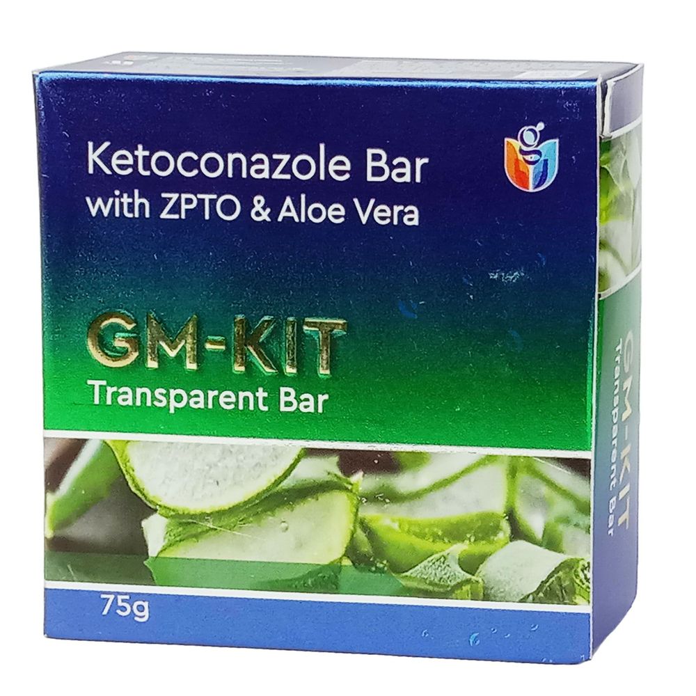 GM-Kit Transparent Ketoconazole Bar with ZPTO & Aloe Vera 75g  