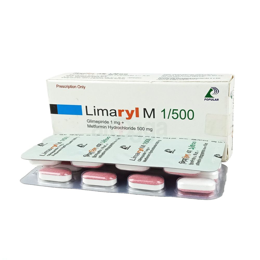 Limaryl M 1/500 1mg+500mg Tablet