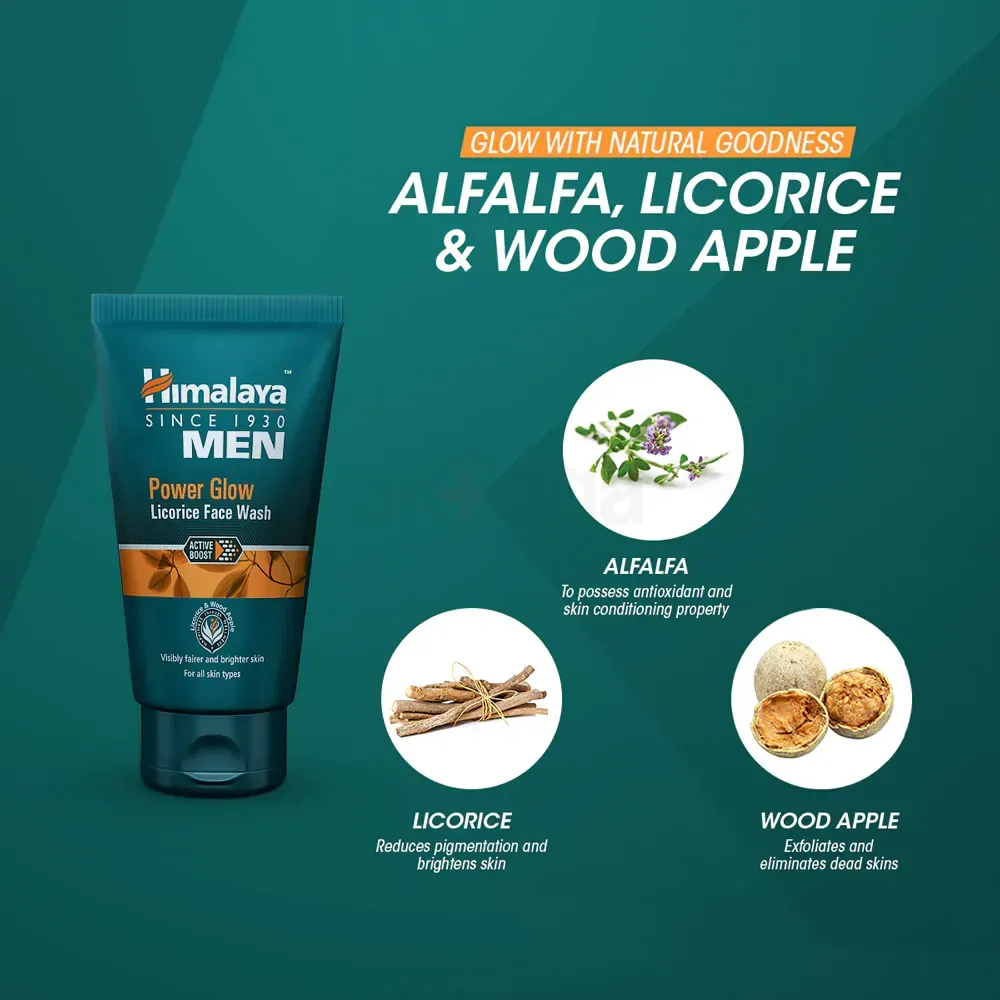 Himalaya Men Power Glow Licorice Face Wash  