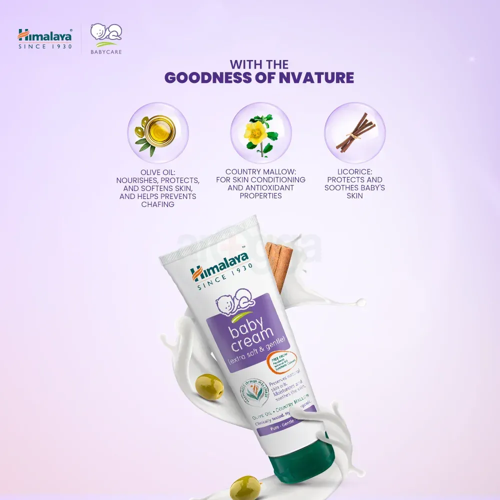 Himalaya Extra Soft & Gentle Baby Cream with Olive Oil & Country Mallow 100ml  