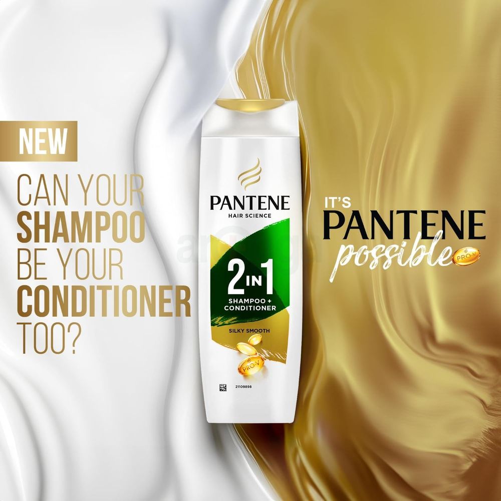 Pantene Silky Smooth Care 2 In 1 Shampoo & Conditioner 180ml  