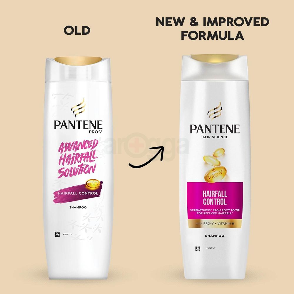 Pantene Hairfall Control Shampoo with Pro-V and Vitamin B 340ml  