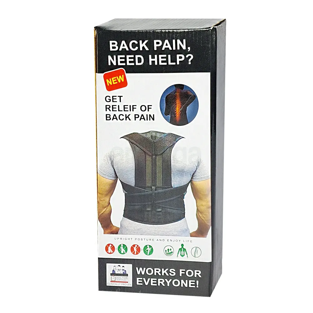 Back Pain Posture Corrector Shoulder Brace Back Support Belt (Free Size)  