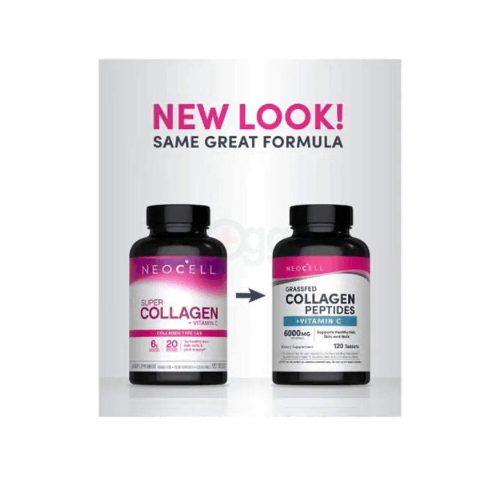NeoCell® Super Collagen + C – 6,000mg Collagen Types 1 & 3 Plus Vitamin C - 120 Tablets  