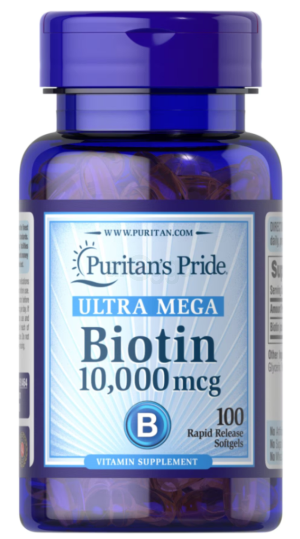 Puritan's Pride Biotin 10000mcg 100 Capsules  