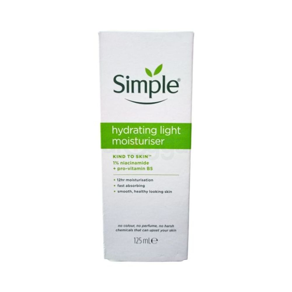 Simple Kind to Skin Hydrating Light Moisturiser with Vitamin B5+E & Niacinamide 125ml  