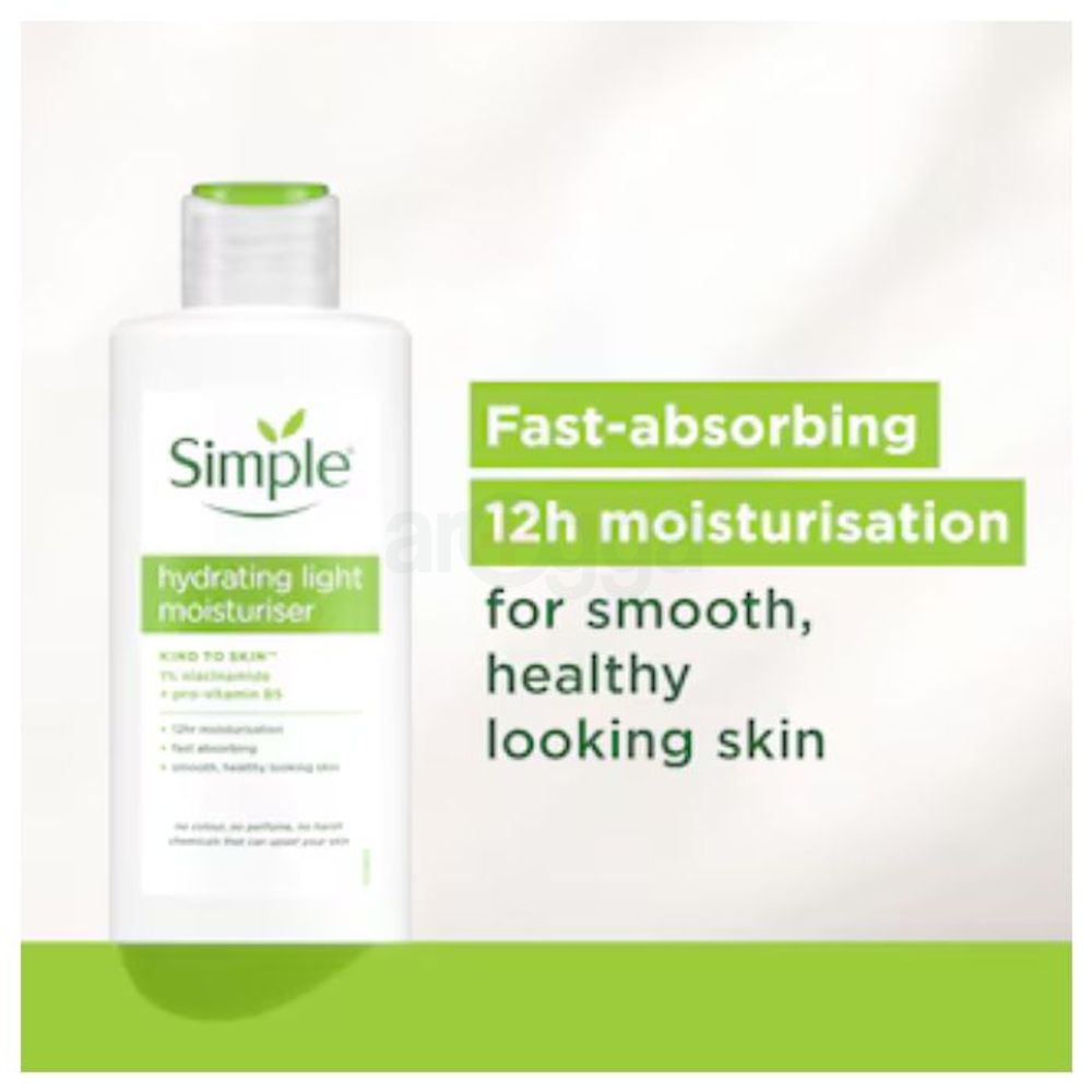 Simple Kind to Skin Hydrating Light Moisturiser with Vitamin B5+E & Niacinamide 125ml  