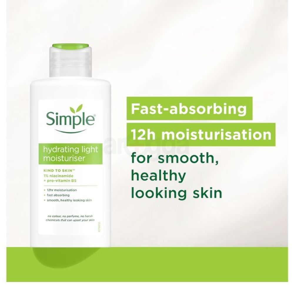 Simple Kind to Skin Hydrating Light Moisturiser with Vitamin B5+E & Niacinamide 125ml  