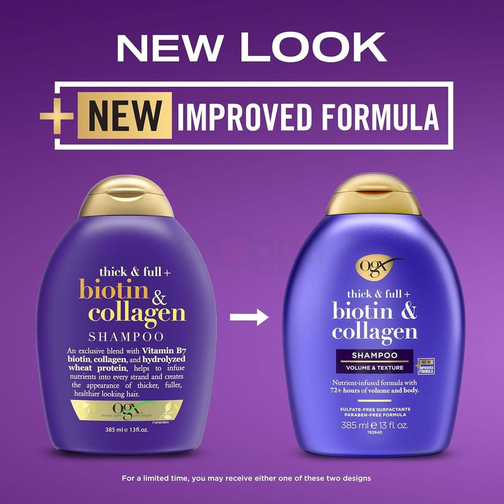 OGX Thick & Full + Biotin & Collagen Shampoo 385ml  