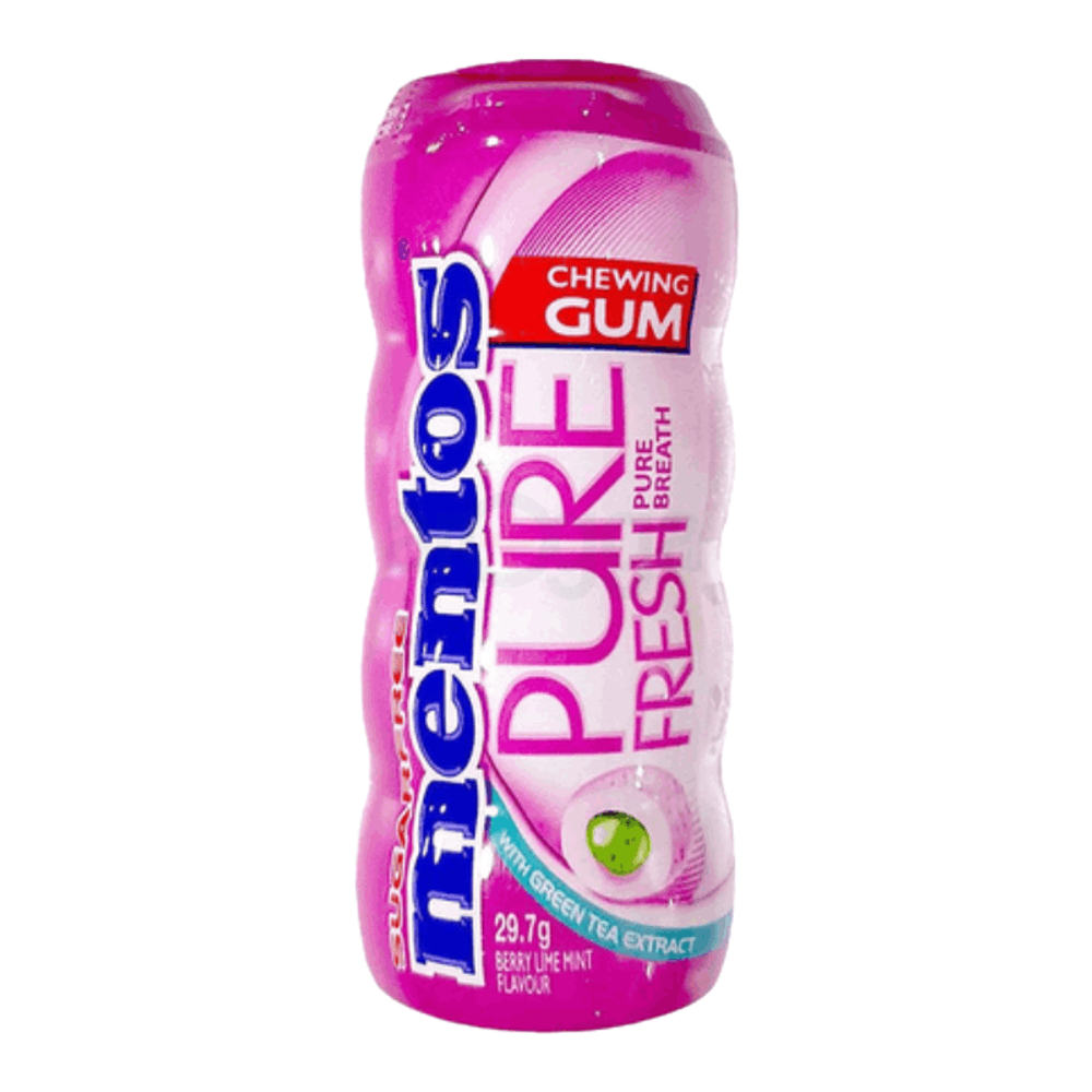 Mentos Pure Fresh Berry Lime Mint Pocket Bottle (Sugar-Free) 29g  